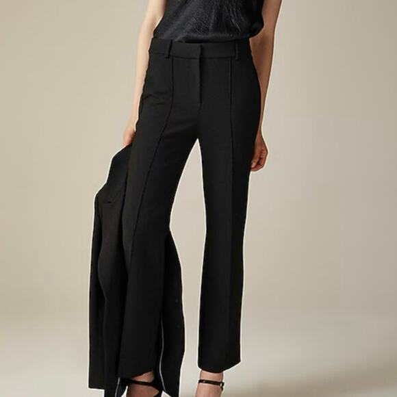 J.Crew Cropped Natalia Pant Four Season Stretch Black Size 4 NWT - Picture 1 of 9